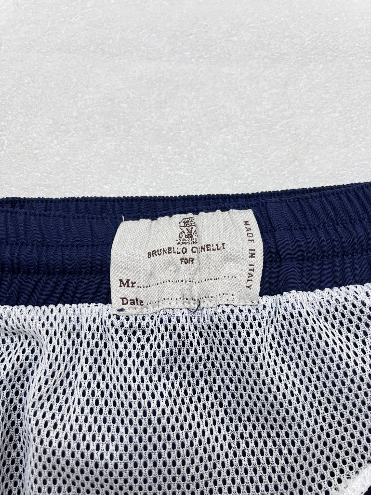 Brunello Cucinelli embroidered drawstring beach shorts S/M/L/XL